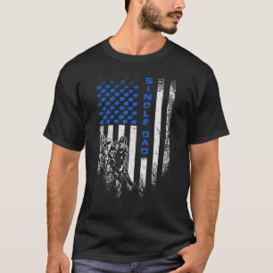 Camiseta Solteiro de Hóquei OrtoPai de Bandeira Americano V