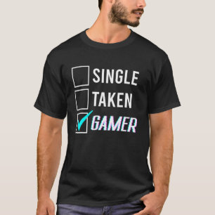 Camiseta Solteiro de Status de Relacionamento Tirado Gamer