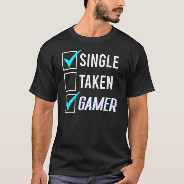 Camiseta Solteiro de Status de Relacionamento Tirado pelo J (Frente)