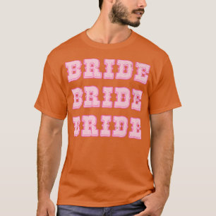Camiseta Solteiro de Vintage Retro Western Bride Rodeo Cowg