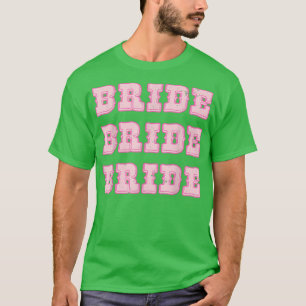Camiseta Solteiro de Vintage Retro Western Bride Rodeo Cowg