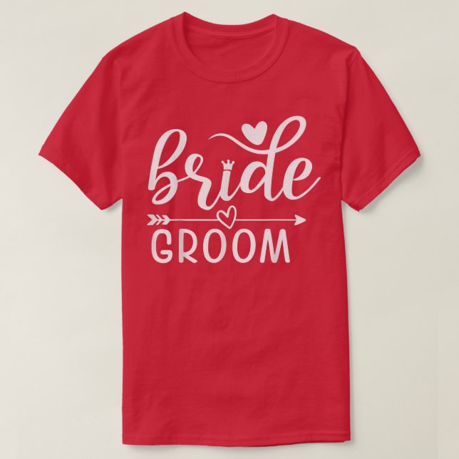 Camiseta Solteiro E Solteiro De Casamento Da Noiva (Frente do Design)