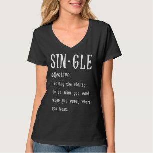 Camiseta Solteiro Engraçado AntirDia de os namorados Amor