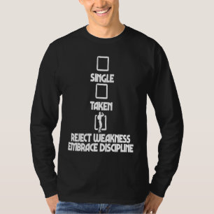 Camiseta Solteiro Rejeitado Disciplina de Embraço Moderna