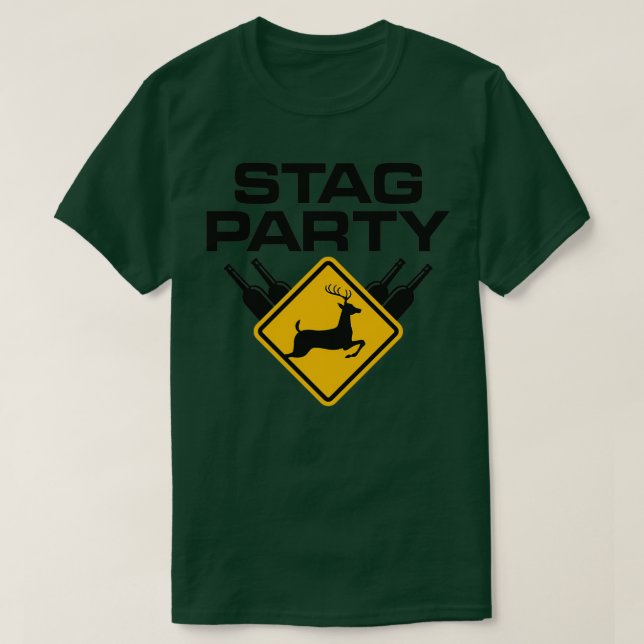 Camiseta Solteiro Stag Party 15 (Frente do Design)