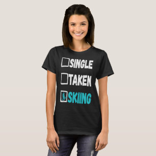 Camiseta Solteiro Taking Skiier Winter Snow Sports
