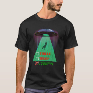 Camiseta Solteiro tirada do Dia de os namorados de alieníge