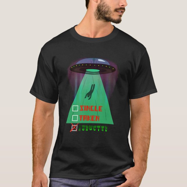Camiseta Solteiro tirada do Dia de os namorados de alieníge (Frente)