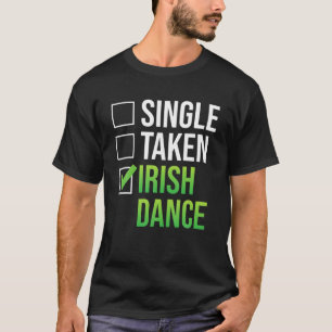 Camiseta Solteiro Tirado do Dançarino Irlandês da Dança