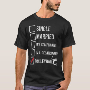 Camiseta Solteiro Vintage da Equipe de Voleibol Casado
