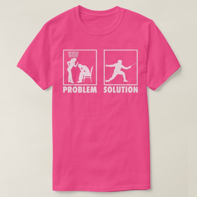 Camiseta Solução de Problema de Declaração do Fencer de Esg (Frente do Design)