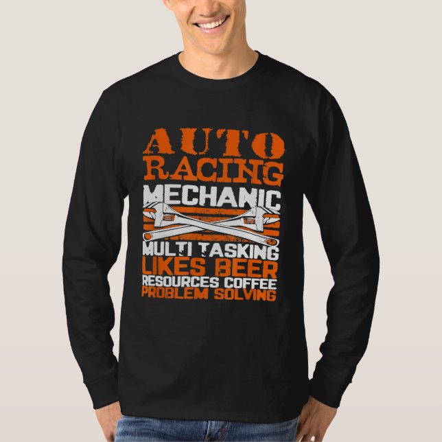 Camiseta Solução de problemas de multitarefa mecânica de co (Frente)