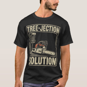 Camiseta Solução de Rejeição de Árvore Disc Golf Engraçado