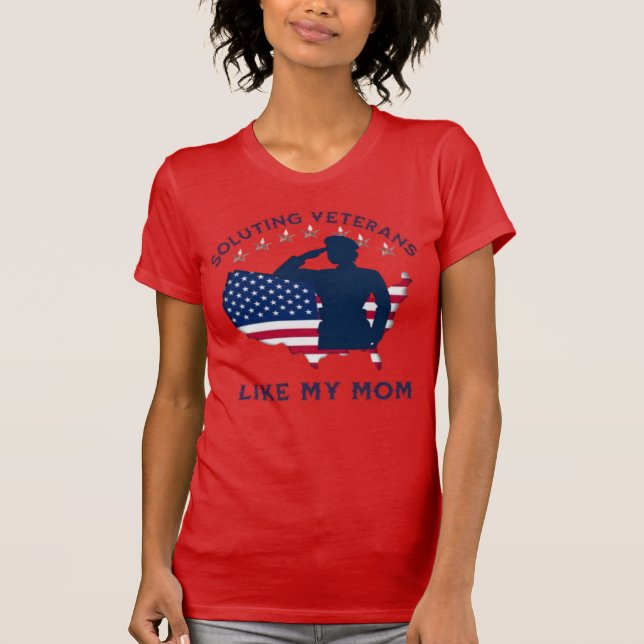 Camiseta Solucionando Veteranos Como Minha Mãe - Orgulho Am (Frente)