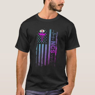Camiseta Soluções de Chamada de Enfermeira Ncs Bandeira dos