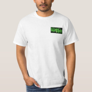 Camiseta som da parte dianteira e da parte traseira do