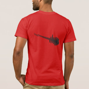 Camiseta Som de Violão de Forma Negra Elétrica