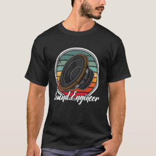 Camiseta Som do subwoofer engenheiro áudio sintetizador de