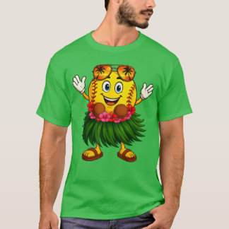 Camiseta Soma Tropical Hawaii Softball Ball Hawaiian