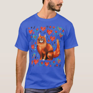 Camiseta Somali Cat Valentine Day