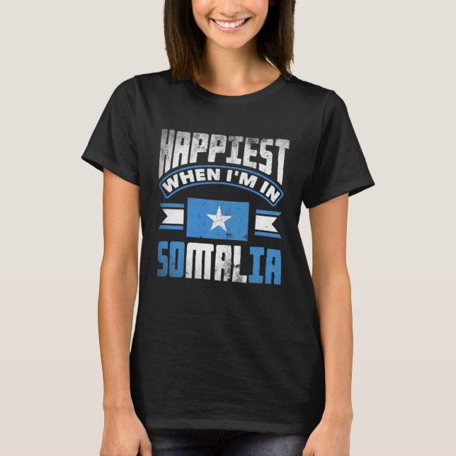 Camiseta Somali Somalia Somali Flag Happiest When Im In Som (Frente)