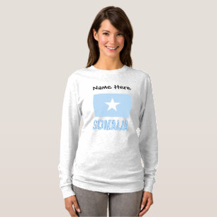 Camiseta Somália Bandeira Somali Preta Personalização
