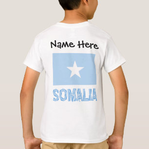 Camiseta Somália Bandeira Somali Preta Personalização