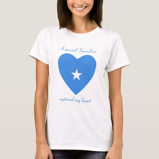 Camiseta Somália Flag Sweetheart T-Shirt (Frente)