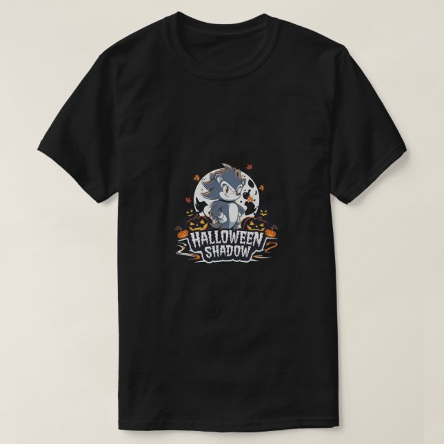 Camiseta sombra assustadora de halloween (Frente do Design)