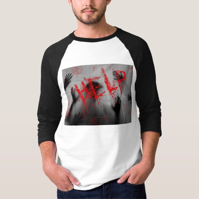 Camiseta Sombra da folha LGBTQIA de Halloween Feliz de Slip (Frente)