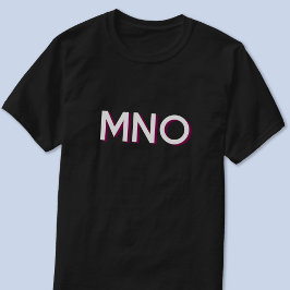 Camiseta Sombra de Quebra das Iniciais do Monograma Moderno