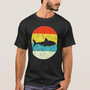 Camiseta Sombra de Tubarão Animal Peixe Vintage Retro