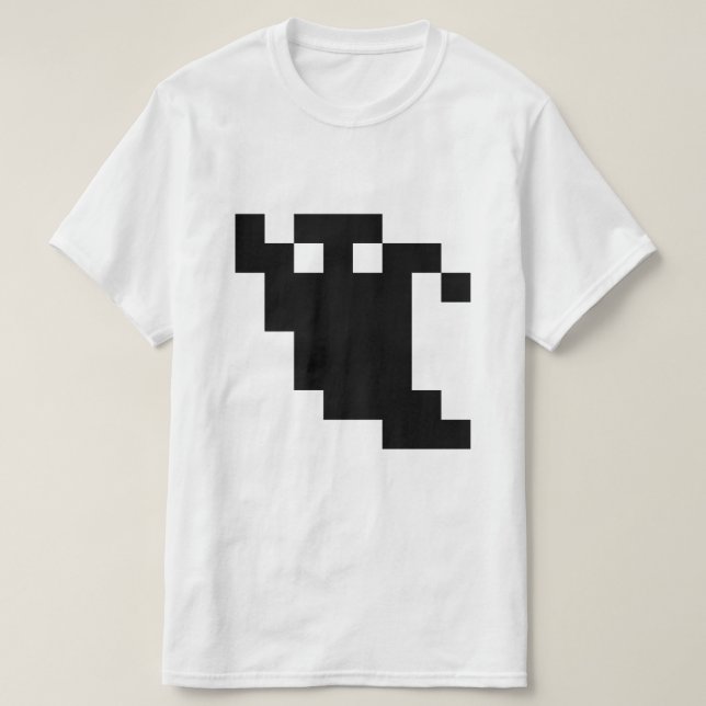 Camiseta Sombra fantasma de pixel de 8 bits (Frente do Design)