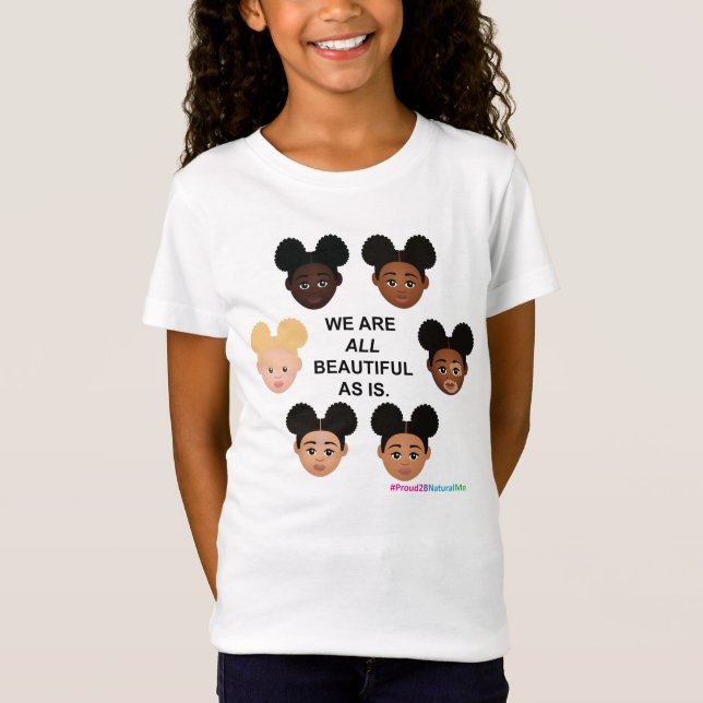 Camiseta Sombras de Melanina #Proud2BNaturalMe (Frente)