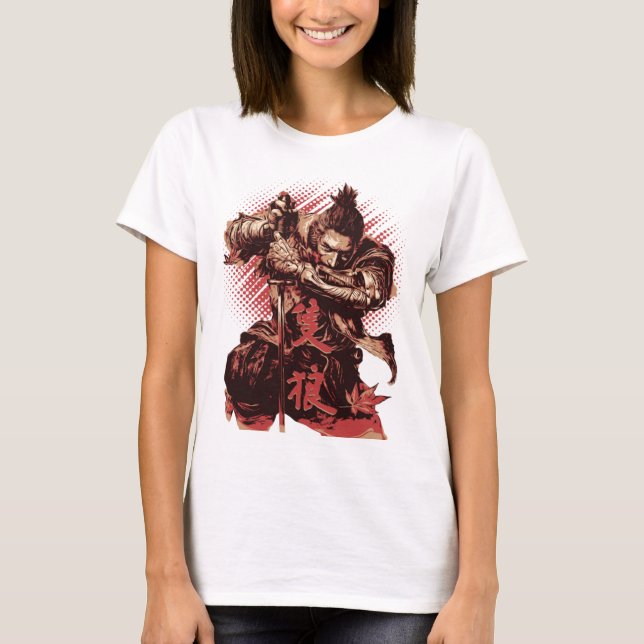 Camiseta Sombras de Sekiro Morrem Duas Vezes T-ShirtSekiro  (Frente)