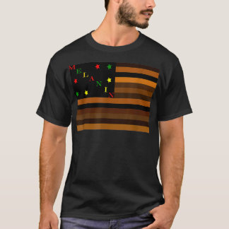 Camiseta Sombras do Orgulho Negro da Bandeira de Melanina