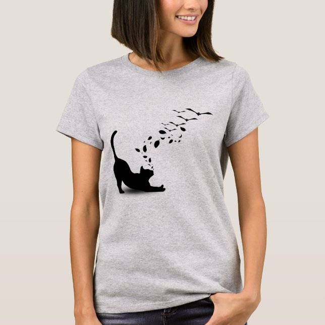 Camiseta "Sombras em movimento"(Destaca a transferência din (Frente)