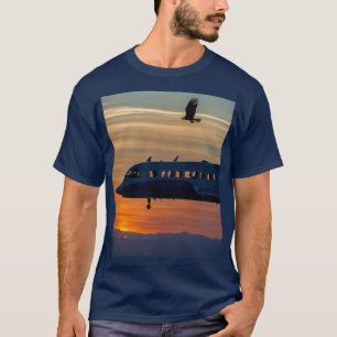 Camiseta "Sombras Encaixadas ao Estilo - Teto Sunset Águia