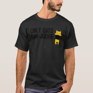 Camiseta Somente Gatos Podem Me Julgar Gato Frases Sarcásti
