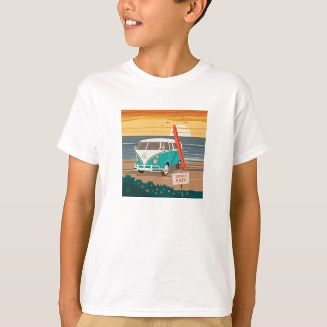 Camiseta Somente locais | VW Surf Van (Frente)