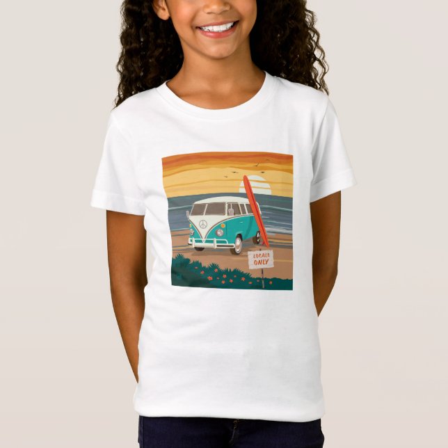 Camiseta Somente locais | VW Surf Van (Frente)