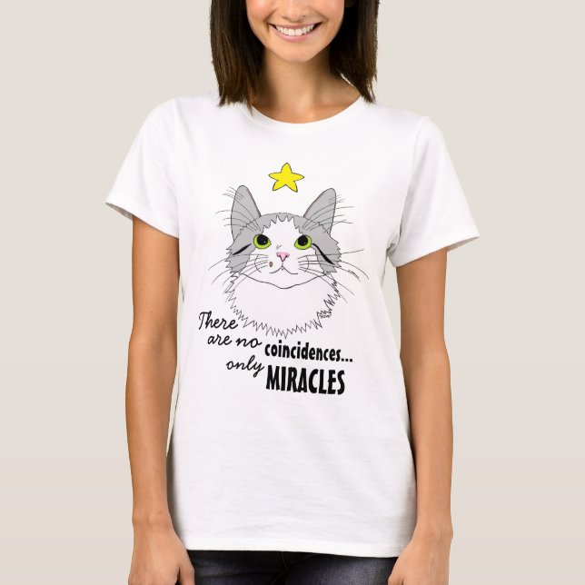 Camiseta Somente os milagres Ragdoll Cat Gizmo Inspiraciona (Frente)