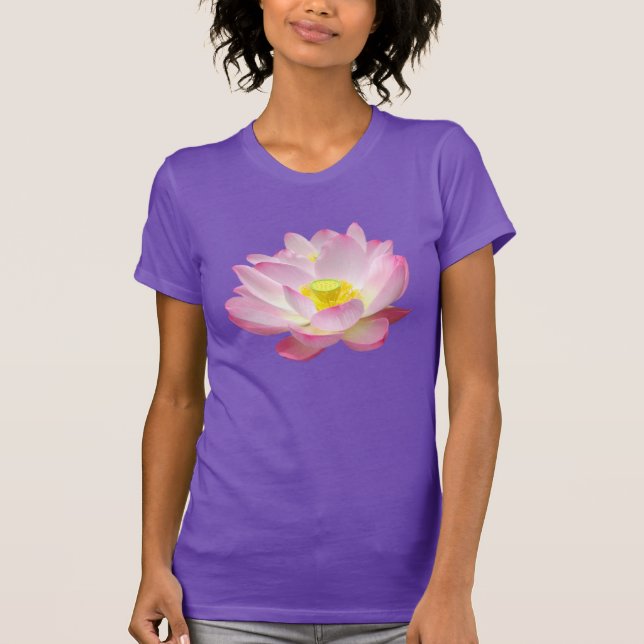 Camiseta Somente uma flor de Lotus + seus texto & ideias (Frente)