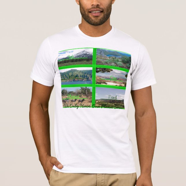 Camiseta Somente uma terra do planeta (Frente)
