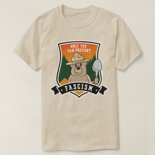 Camiseta Somente você pode evitar fascistas (Frente do Design)