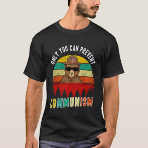 Camiseta Somente Você Pode Prevenir o Comunismo Urso Russo