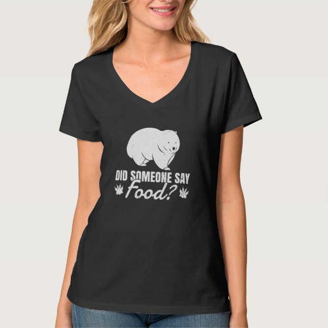 Camiseta Someone Say Food Cute Rodent Wombat Nature (Frente)
