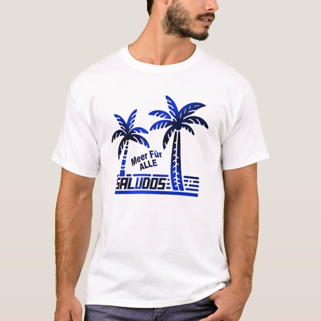 Camiseta Sommer Sonne und Meer - Saludos - Palmendekor (Frente)