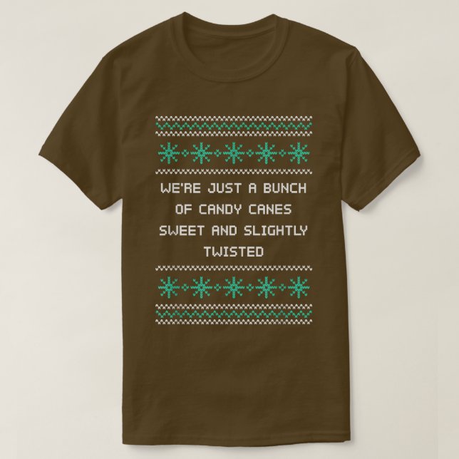 Camiseta Somos Candy Canes Sweet e Twisted Christmas Girl (Frente do Design)