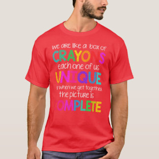 Camiseta Somos como uma caixa de lápis de cor garota